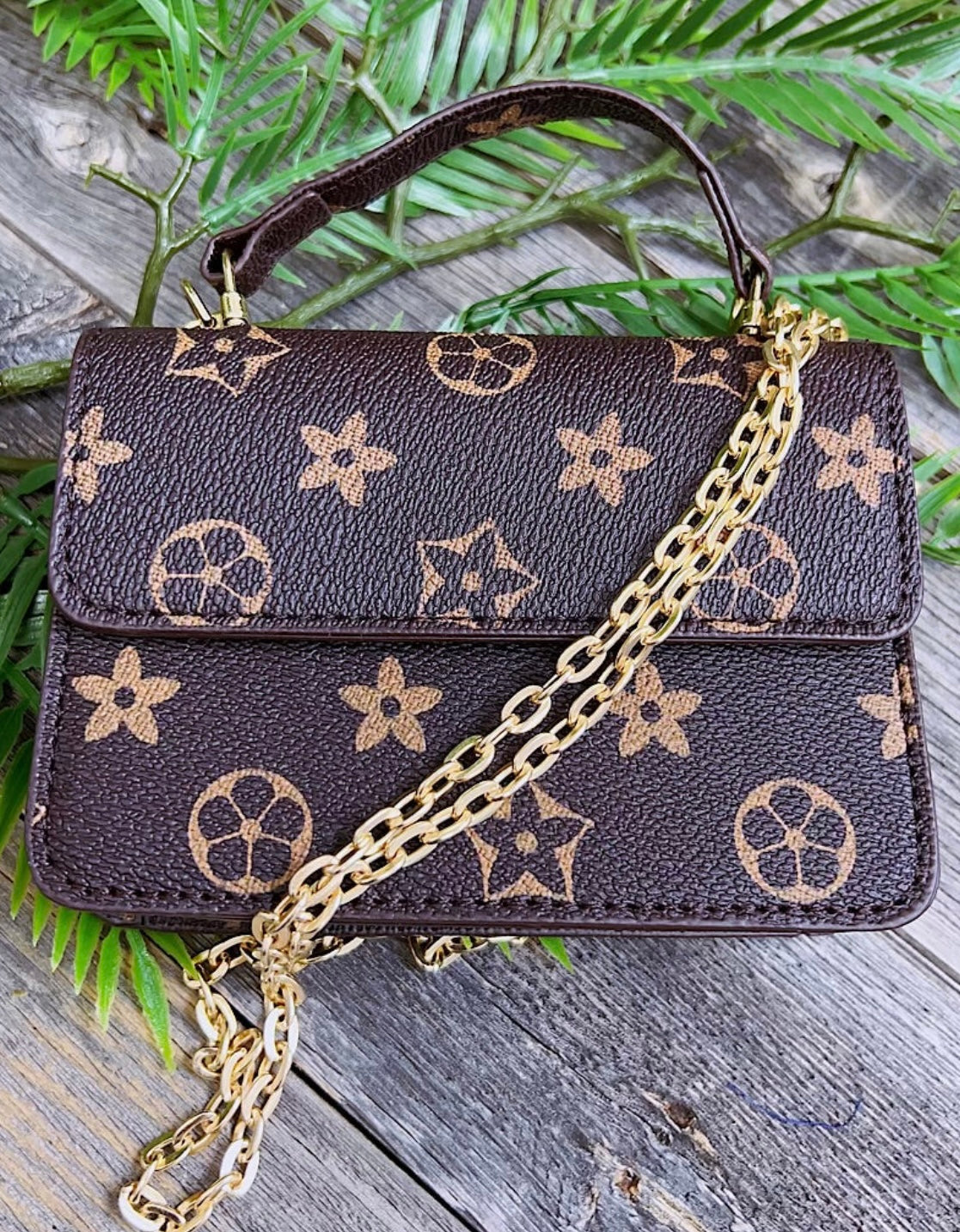 Brown Star Crossbody