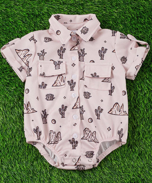 Dessert Mountain Button Up Onesie